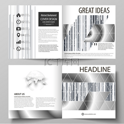 背景目录图片_方形设计双折小册子、杂志、传单