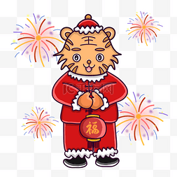 喜庆烟花元素图片_年虎年新年送祝福