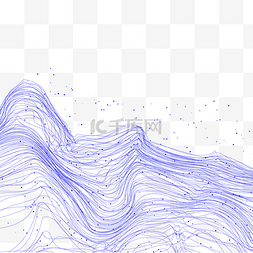 点阵图片_紫色曲线线条