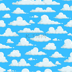 装饰卡通云朵图片_云天无缝图案云朵背景壁纸抽象的