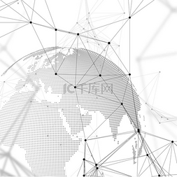 高科技分子图片_抽象的未来网络形状高科技背景连