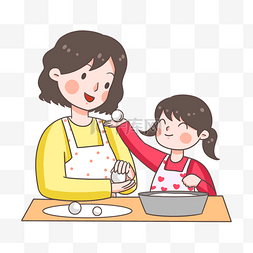 爱厨房图片_月见节日本家庭快乐插画