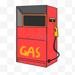 红色卡通汽油箱气体剪贴画
