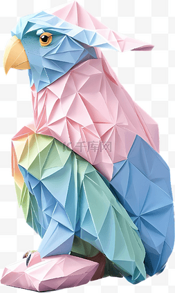 折纸铃铛图片_日式折纸卡通动物鹦鹉