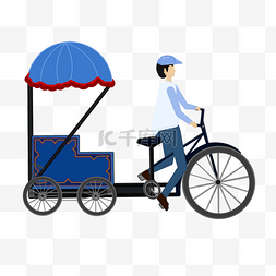 骑自行车的人图标图片_人力黄包车三轮车