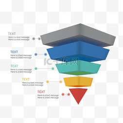 信息图形设计模板图片_3d彩色金字塔图表
