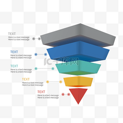 金字塔图表矢量图片_3d彩色金字塔图表