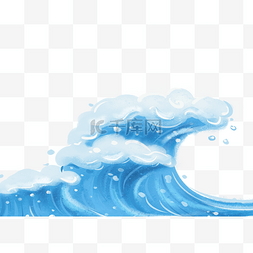 海浪波浪图片_蓝色大海海浪