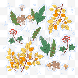 秋天秋季树叶叶子底纹