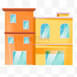 彩色楼房建筑