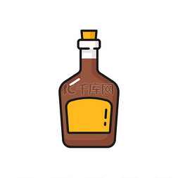 饮料轮廓图片_威士忌或苏格兰威士忌，朗姆酒海