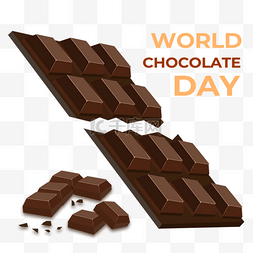 世界食物日图片_简约巧克力板世界巧克力日