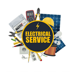 电气服务卡通矢量设备和电工工程
