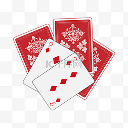 方片图片_红色扑克牌玩纸牌剪贴画