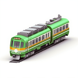 好看的绿色的图片_一辆好看的绿皮火车