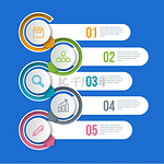 信息图表模板办公室销售营销主题矢量