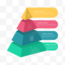 矢量统计数据图片_金字塔信息表3d几何商务