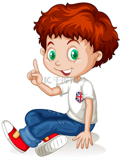 卡通英国图片_红头发的英国男孩