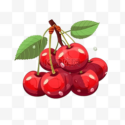卡通手绘水果樱桃