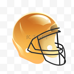 装备游戏头盔图片_头盔美式足球黄色插图
