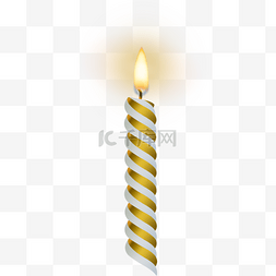 黄色卡通螺旋造型蜡烛
