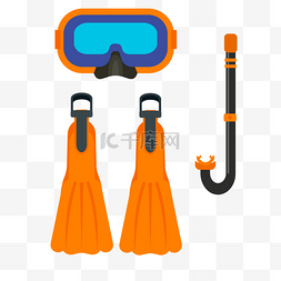 面罩吸氧图片_潜水设备面罩卡通