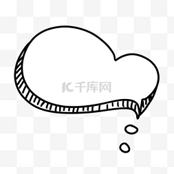 云朵气泡框卡通图片_白色线条云朵语气泡文本框
