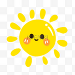 夏季可爱卡通笑脸太阳
