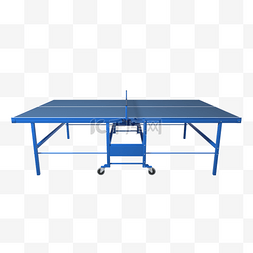 乒乓球桌子图片_C4D蓝色乒乓球桌模型运动会