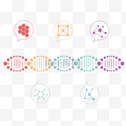 创意矢量创意dna螺旋