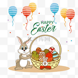 彩蛋兔子复活节气球