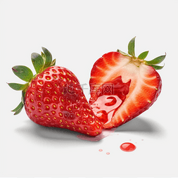 酸甜夏日图片_夏日扁平酸甜水果草莓