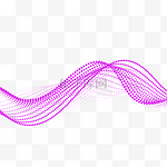 流动紫色粒子光效抽象量子