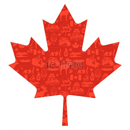 log设计简约图片_加拿大背景设计加拿大传统符号和