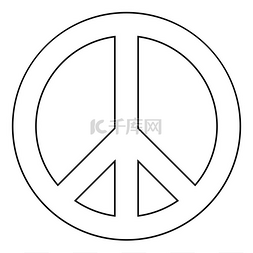 象征团结的图片_世界和平标志符号图标。