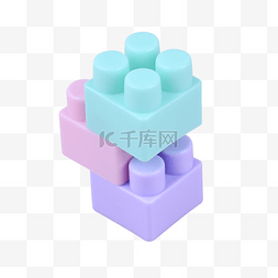 蓝块图片_塑料玩具积木立方体块