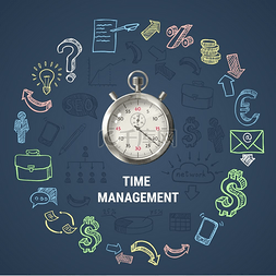 商务移动图片_时间管理回合组成时间管理圆形构