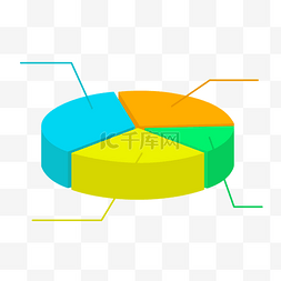 ppt矢量图图片_彩色PPT饼状图