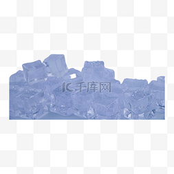 蓝色冰块冰箱图片_冰块冰箱融化降温