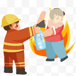 冒着热气的锅图片_上火热气消防员给人灭火去火