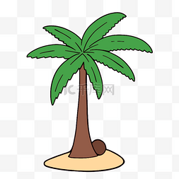 卡通椰子树旅行剪贴画