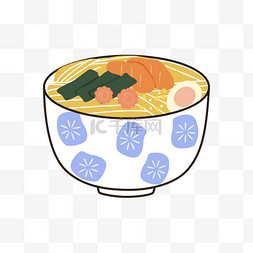 手绘菜单食品图形图片_面条碗卡通创意绘画图案