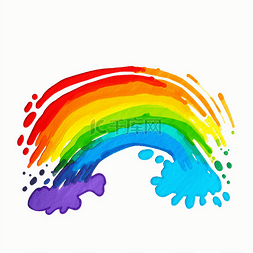 儿童手绘美丽彩虹