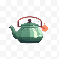 卡通手绘茶壶水壶