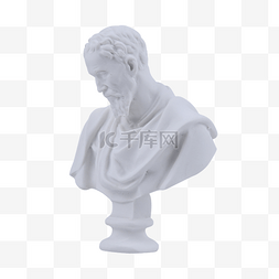 石膏像素材图片_米开朗基罗古典半身像石膏像