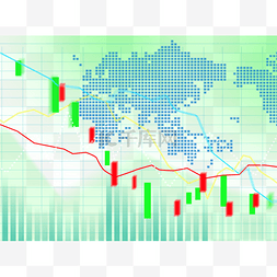 股票行情图标图片_蓝色背景股票走势图