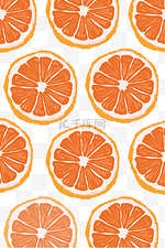 夸张超大水果平铺底纹-橙子