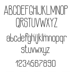 复古字母类型与大写和小的小字母