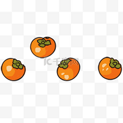 秋季柿子水果