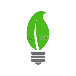 经济与环境图片_与被隔绝的绿色新芽的节能灯。